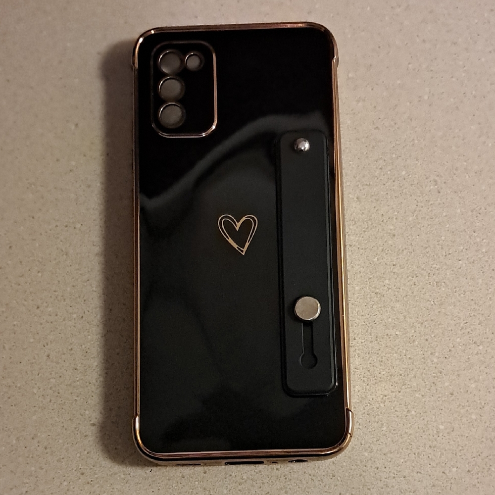 Black and Gold Heart Design Phone Case